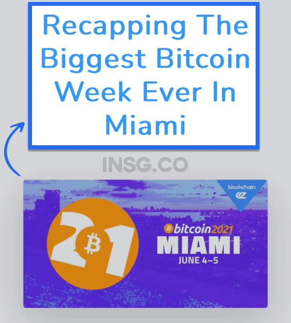 Cryptoweekly Newsletter promoting the Bitcoin event in Miami