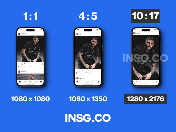 All kind of Instagram image size, including the latest Extra Large Photo Post - 10:17 Aspect Ratio