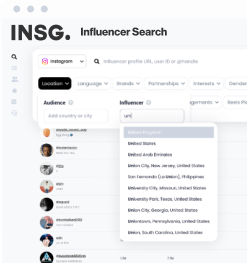 INSG. Influeancer Search