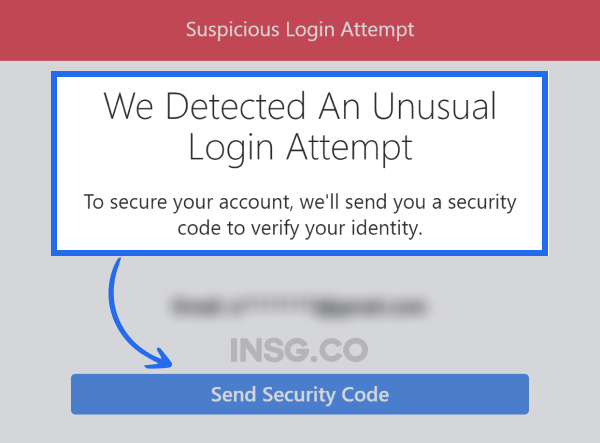 error message suspicious login attempt on Instagram